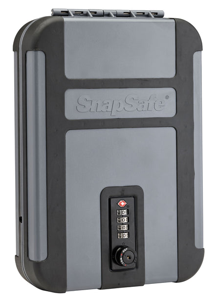 SnapSafe 75241 TrekLite XL Impact-Resistant Polycarbonate Combo Lock Box Gray Holds 1 Handgun