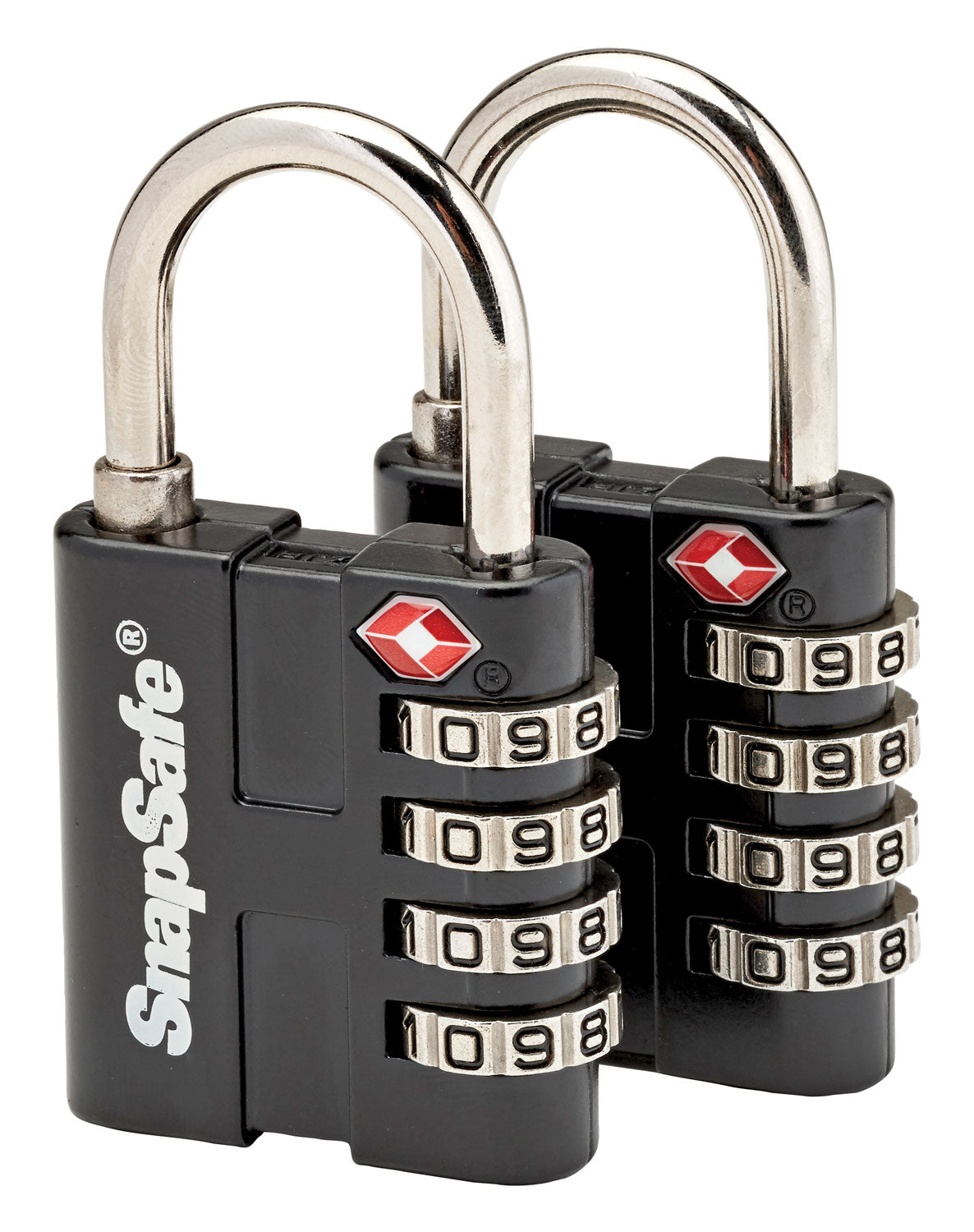 SnapSafe 76020 TSA Approved Combination Padlocks, 2-Pack Metal