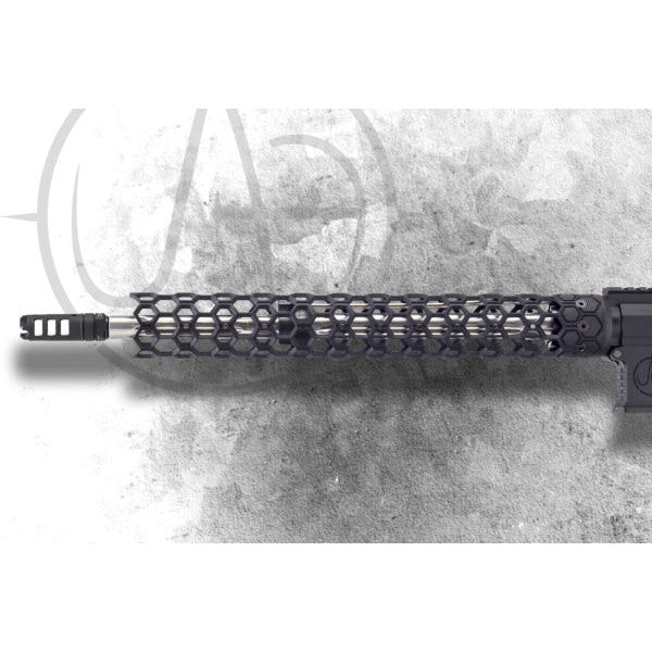 Unique AR's 15" Ultralight Hex Free-Float AR Handguard Black Anodized Finish