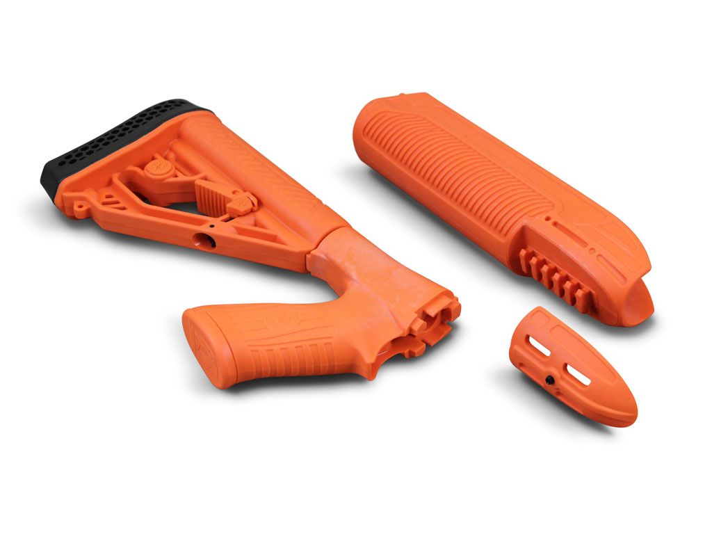 Adaptive Tactical EX Performance Shotgun Stock with Forend Rem 870 12GA Less Lethal Orange