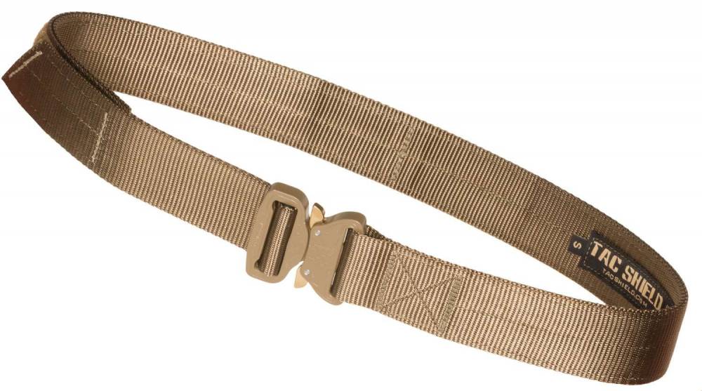 Tac Shield Coyote Gun Belt Small 30 to 34 Inch 1.75" Cobra Buckle