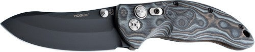 Hogue EX-04 Folding Knife 4" Upswept Blade G-Mascus G-10 Blk/Gry