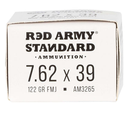 Red Army Standard 7.62x39mm Boat Tail 122 grain Full Metal Jacket Boat Tail ammunition