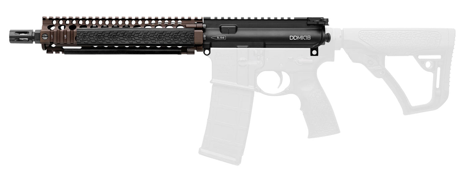 Daniel Defense MK18 Upper Receiver Group 5.56x45mm NATO 10.3" Barrel Black Anodized FDE RISII Rail