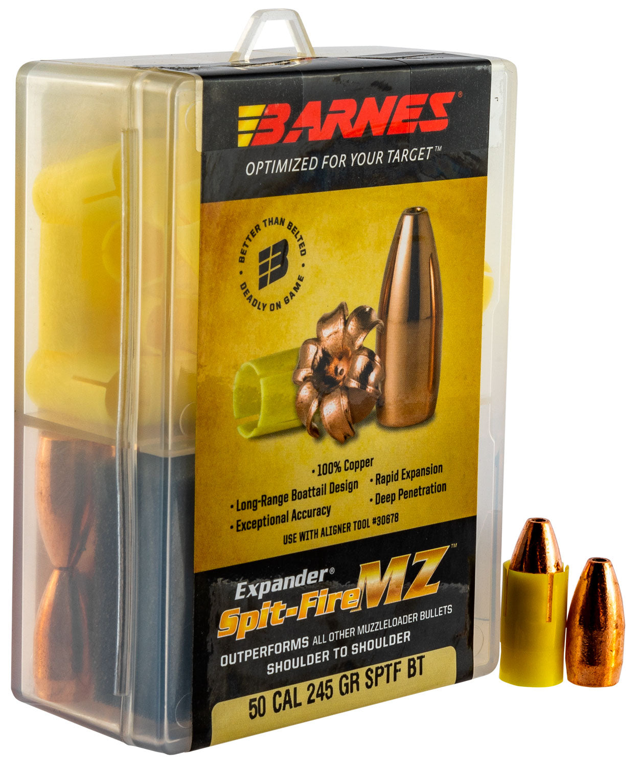 Barnes Spit-Fire MZ .50 Caliber 245 Grain Expander Muzzleloader Bullets 24/Box
