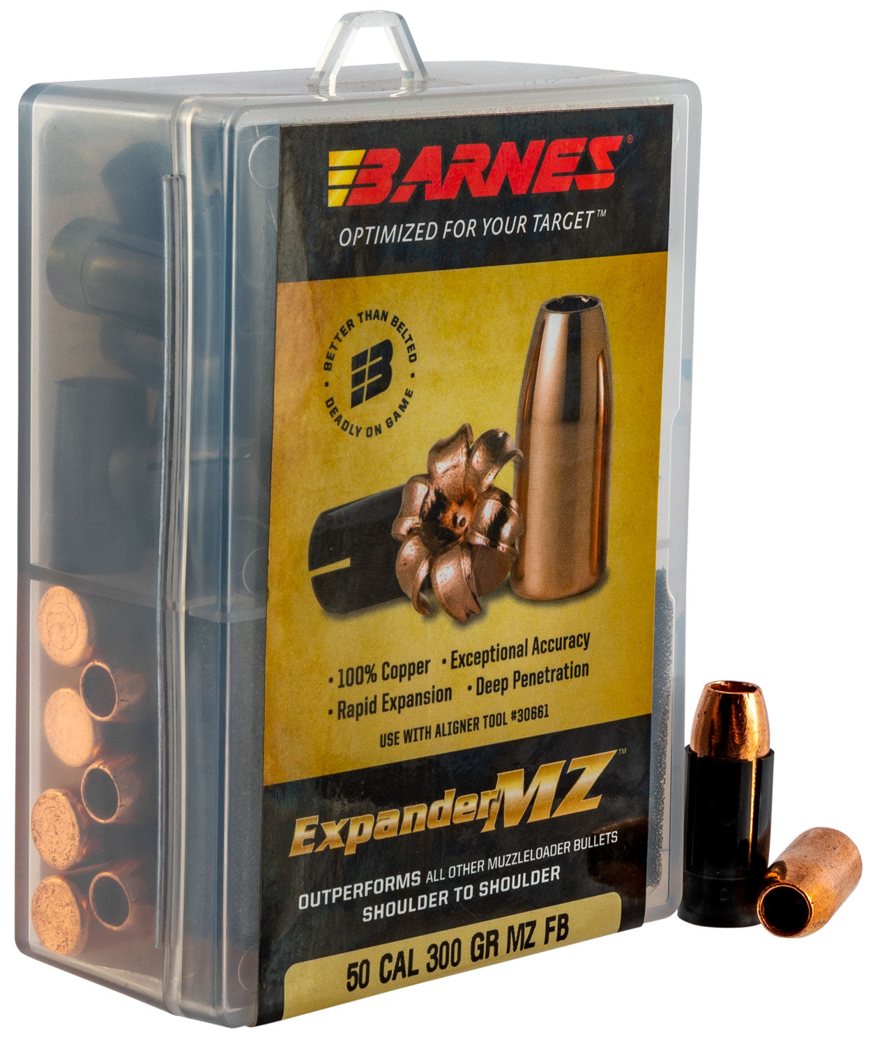 Barnes Expander MZ .50 Caliber 300 Grain Hollow Point Muzzleloader Bullets 24/Box