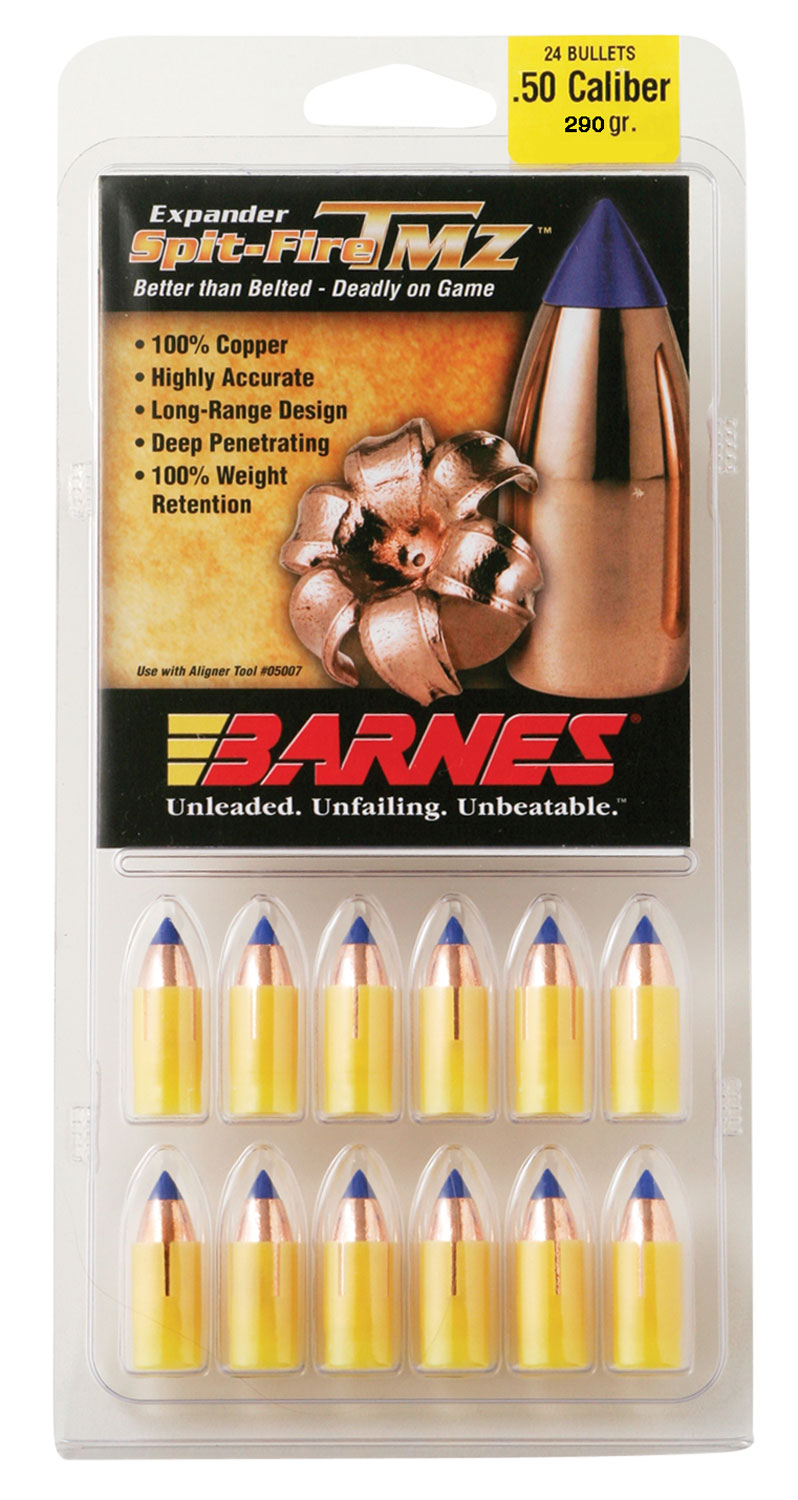 Barnes Spit-Fire TMZ .50 Caliber 290 Grain Muzzleloader Bullets 24/Box