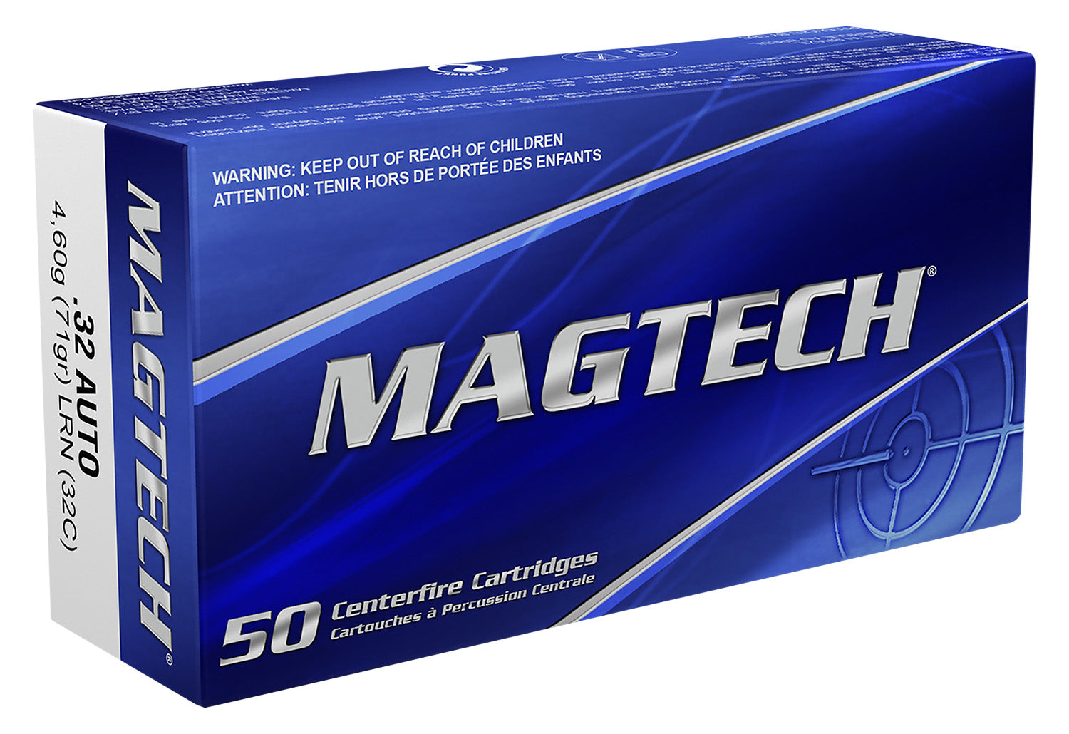 Magtech .32 ACP Range/Training 71 grain Lead Round Nose ammunition