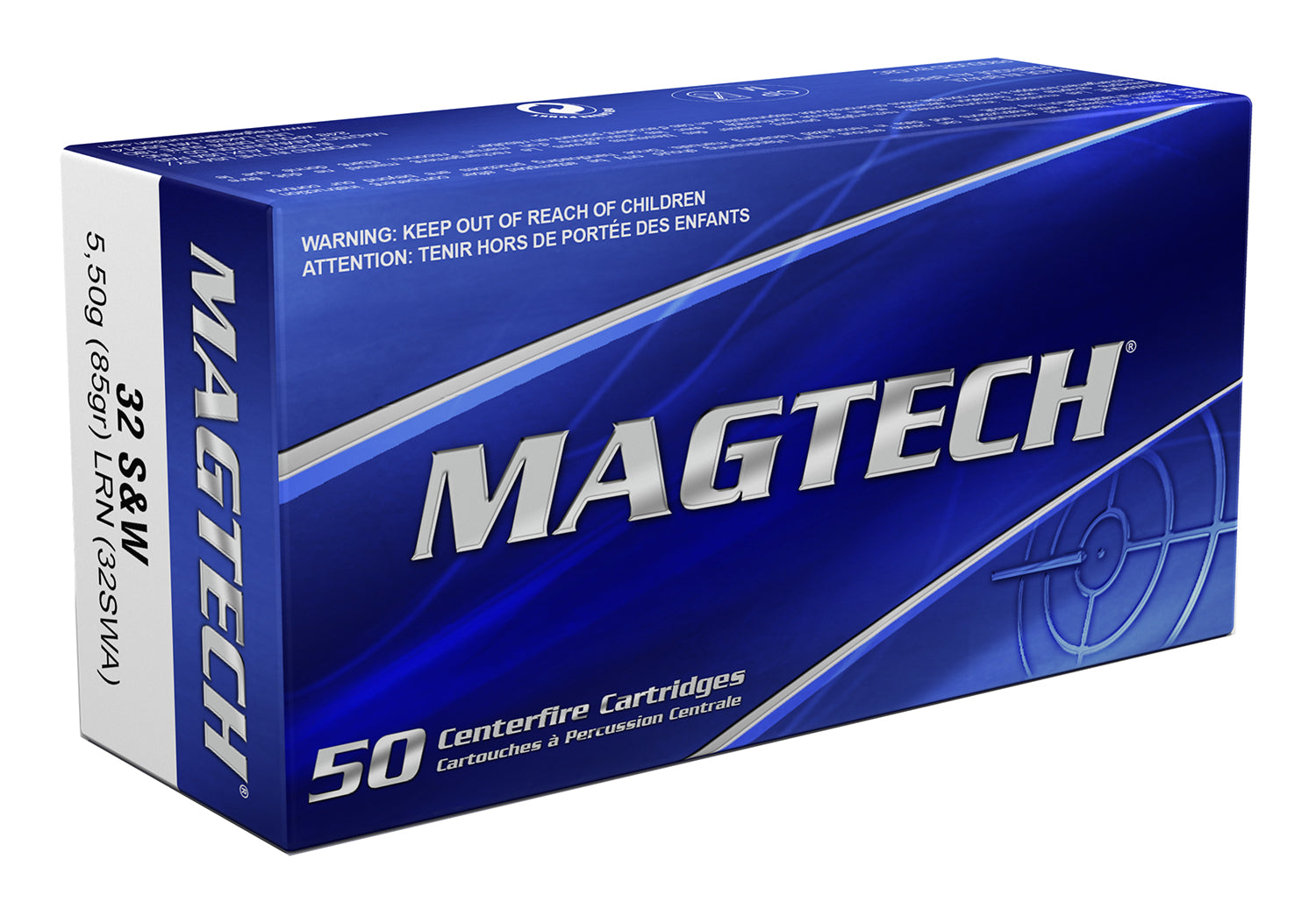 Magtech .32 S&W Long Sport Shooting Range/Training 85 grain Lead Round Nose ammunition