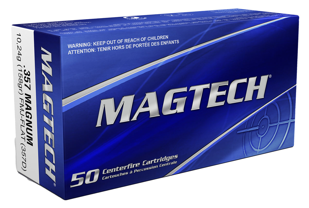 Magtech .357 Magnum Range/Training 158 grain Full Metal Jacket Flat Point ammunition