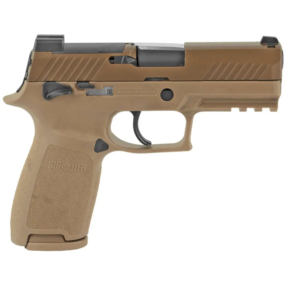 dSIG SAUER P320 M18 9MM PISTOL COYOTE TAN OPTIC READY 1-17RD 2-21RD MAGAZINES