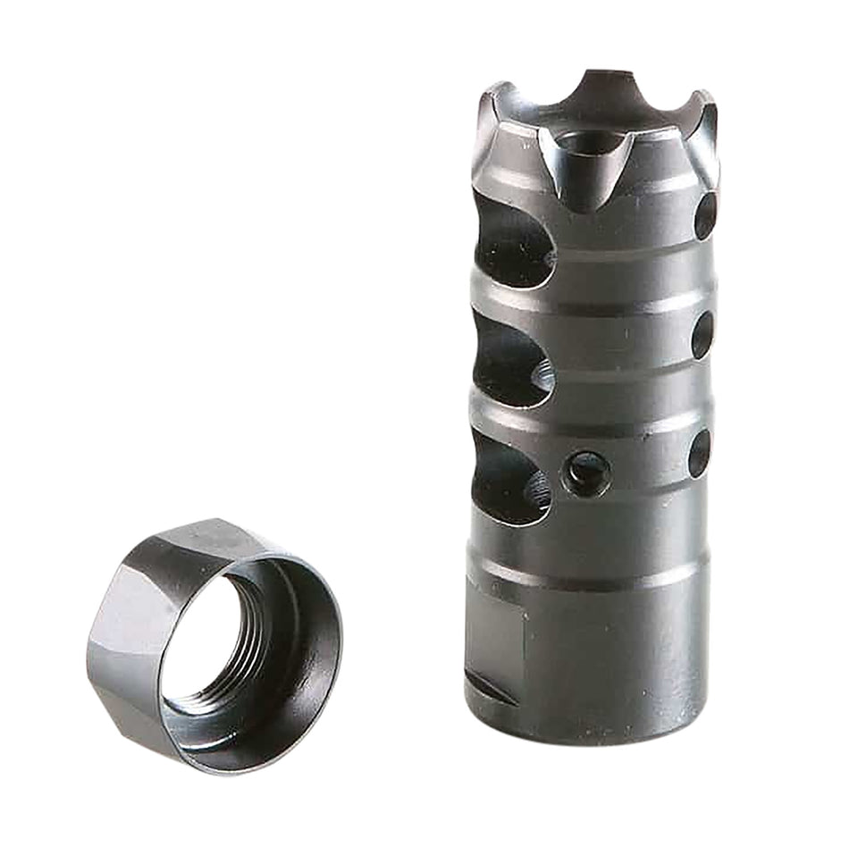 Patriot Ordnance Factory Triple Port Muzzle Brake Black Nitride 1/2"x28 5.56 NATO 00308