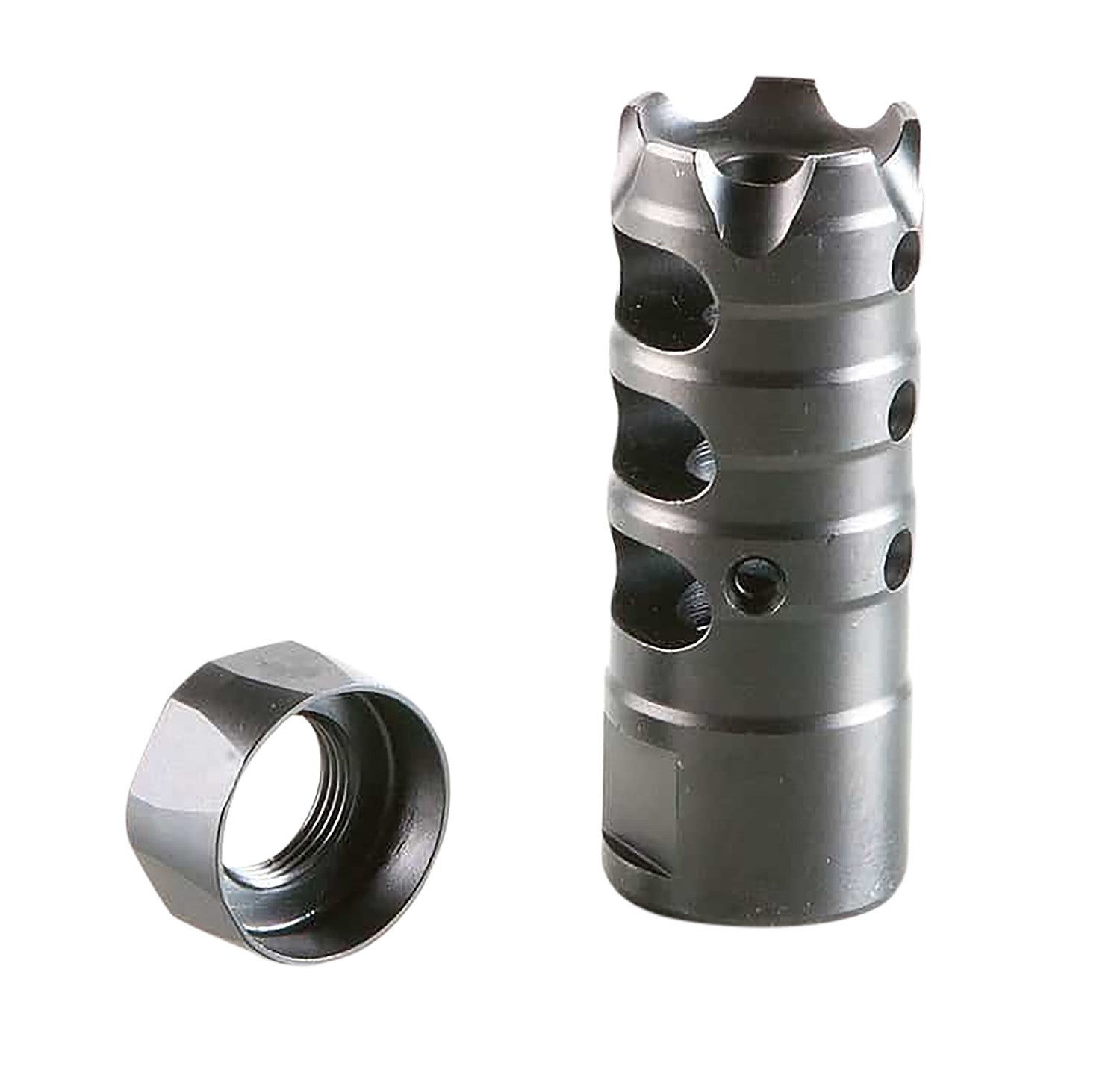 POF-USA 00309 Black Nitride Triple Port Muzzle Brake 5/8x24 308 Win / 7.62x51mm NATO
