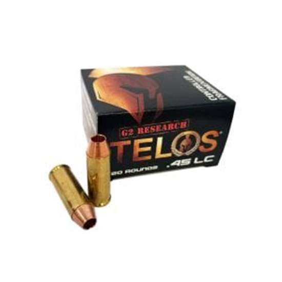G2 Research .45 Long Colt TELOS 160 grain Copper Hollow Point ammunition