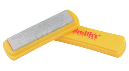 Smiths Products 50556 4-Inch Arkansas Sharpening Stone Hand Held Ceramic Plastic Handle White/Yellow