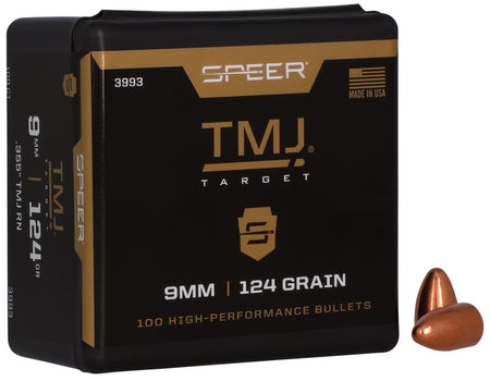 Speer 3993 9mm 124 Grain TMJ Component Bullets 100 Per Box