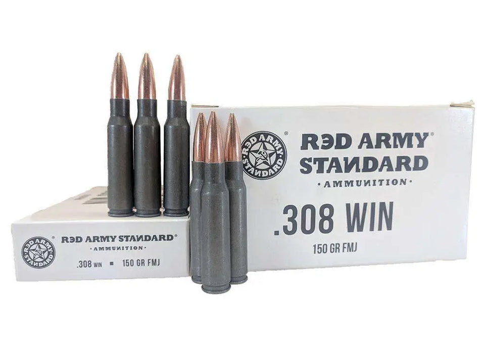 Century Arms .308 Win / 7.62x51mm RED ARMY STANDARD Target Shooting 150 grain Full Metal Jacket ammunition