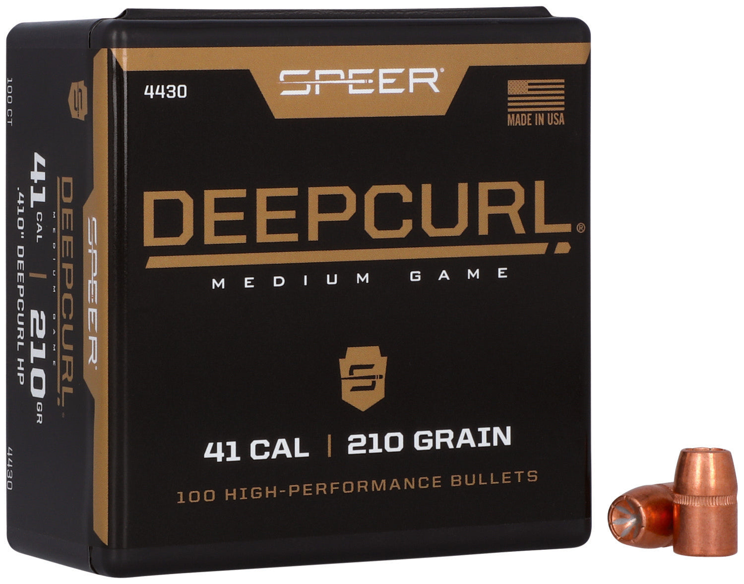 Speer 4430 DeepCurl .41 Caliber 210 Grain HP Component Bullets 100 Per Box