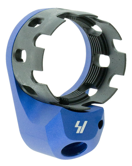 Strike Industries AR-15 Blue Extended End Plate and Castle Nut Steel Combo