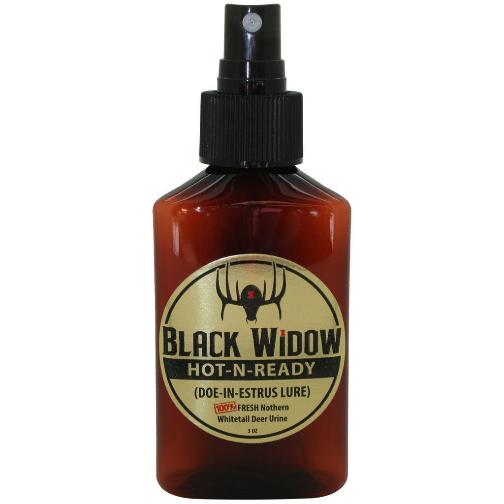 Black Widow Hot-N-Ready Northern Deer Lure Estrus Doe Urine 3 oz.