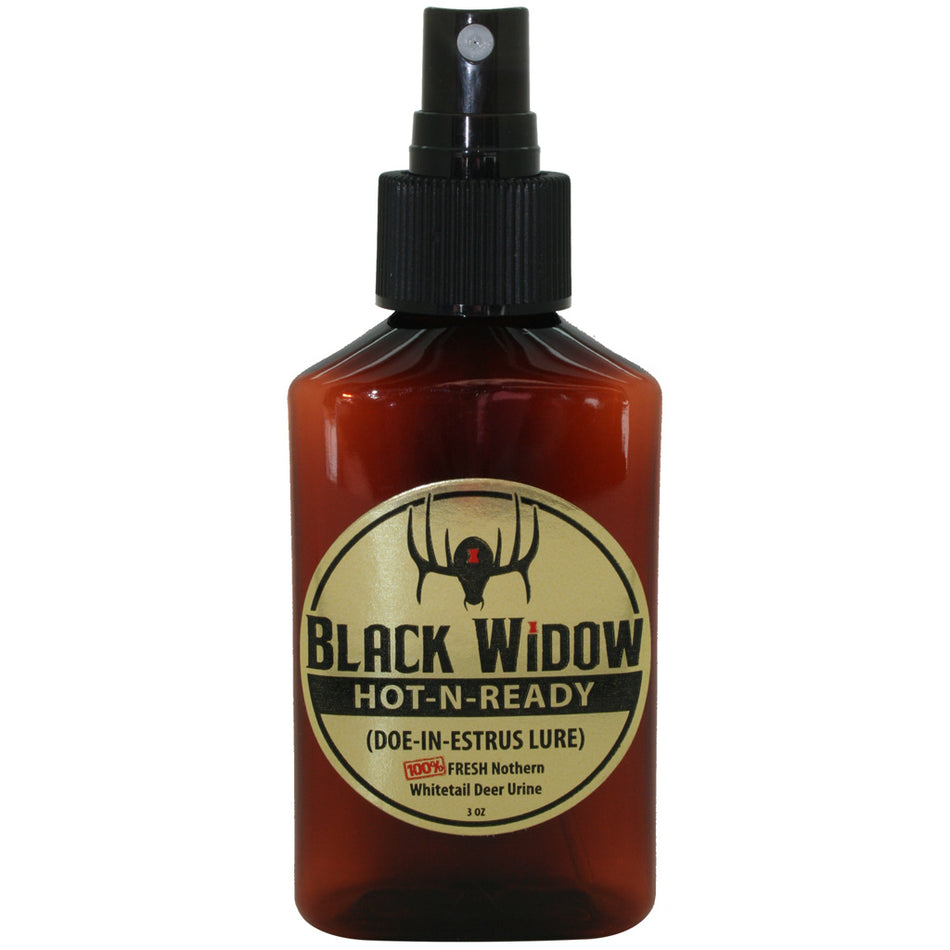 Black Widow Hot-N-Ready Northern Deer Lure Estrus Doe Urine 3 oz.