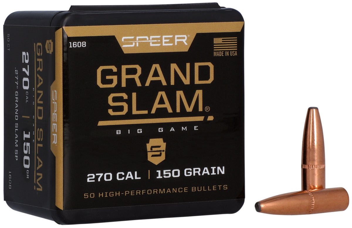Speer 1608 Grand Slam .270 Caliber 150 Grain SP Bullets 50/Box