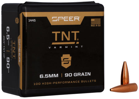 Speer 1445 TNT 6.5 Creedmoor 90 Grain JHP Reloading Bullets 100/Box