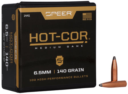 Speer 1441 Hot-Cor .264 Caliber 140 Grain Spitzer SP Reloading Bullets 100/Box
