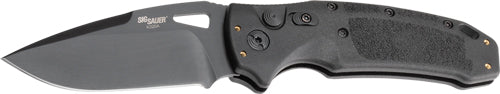 Hogue K320A Nitron 3.5in Automatic Folding Knife Drop Point Poly Frame Black