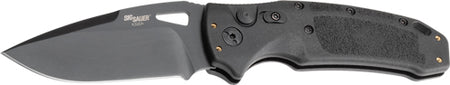 Hogue K320A Nitron 3.5in Automatic Folding Knife Drop Point Poly Frame Black
