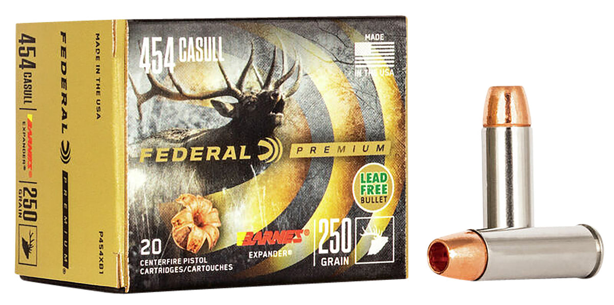 Federal .454 Casull Premium XPB 250 grain Barnes Expander BRX ammunition