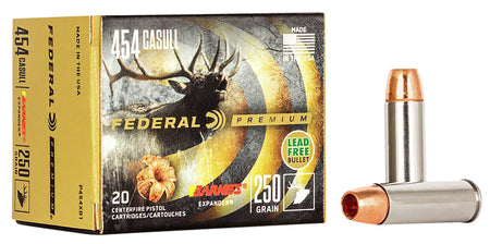 Federal .454 Casull Premium XPB 250 grain Barnes Expander BRX ammunition