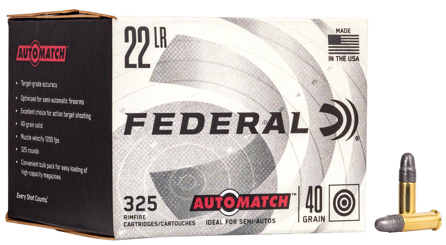 Federal Champion Training Champion Target Lead Round Nose /SP 40 Grain .22 Long Rifle 1200 fps 029465057350