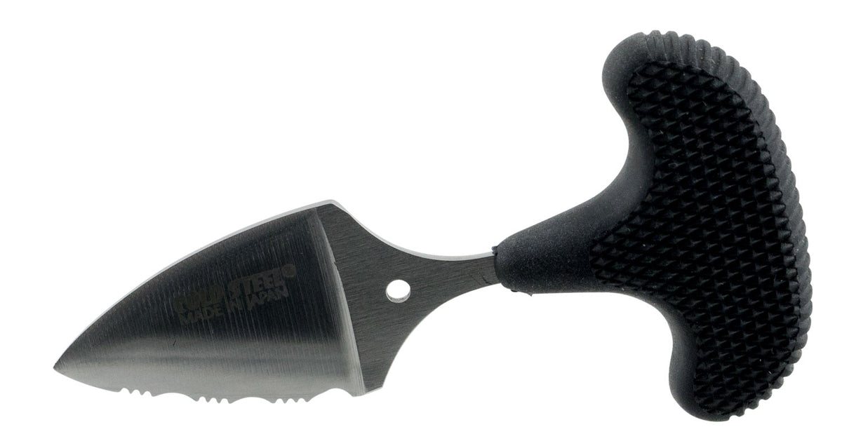 Cold Steel 43NS 1" Mini Pal Fixed Serrated Japanese AUS-8A SS Blade Synthetic Rubber Handle