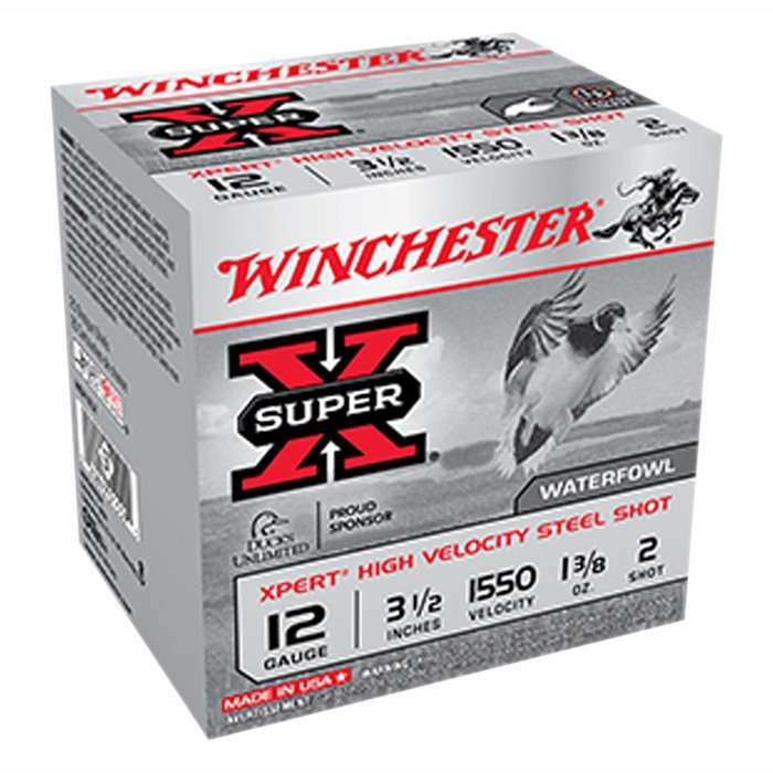 Winchester 12 Gauge Shotgun Ammo XPERT STEEL HIgh Velocity Value Pack 3.5 in 1-3/8 oz #2
