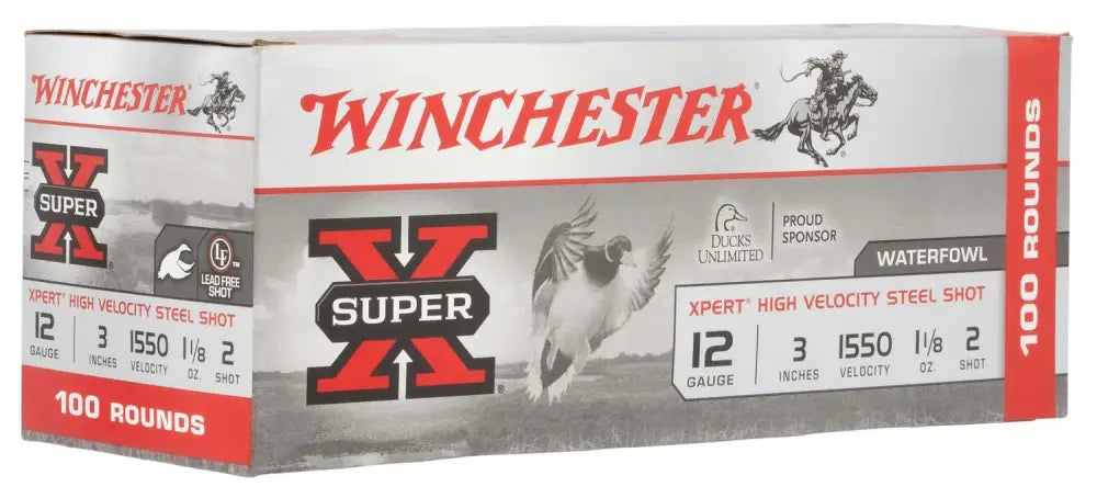 Winchester 12 Gauge Shotgun Ammo XPERT STEEL HIgh Velocity Value Pack 3 in 1-1/8 oz #2