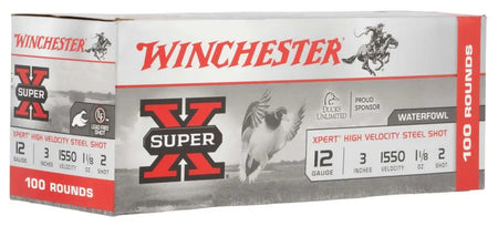 Winchester 12 Gauge Shotgun Ammo XPERT STEEL HIgh Velocity Value Pack 3 in 1-1/8 oz #2