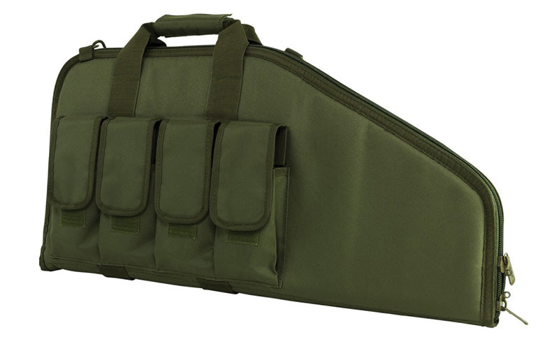 VISM 28" Tactical AR/AK Pistol SubGun Case w/ Magazine Pouches Green
