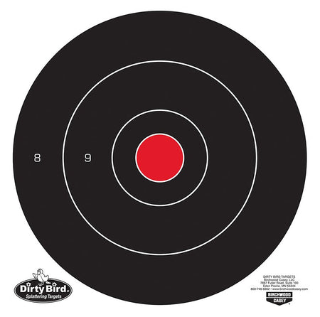 Birchwood Casey 35012 12" Bullseye Dirty Bird Hanging Tagboard Target Black/White 12 Pack