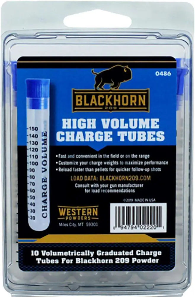 Hodgdon Blackhorn 209 MZL Charge Tubes 150 Grain 10 Per Pack