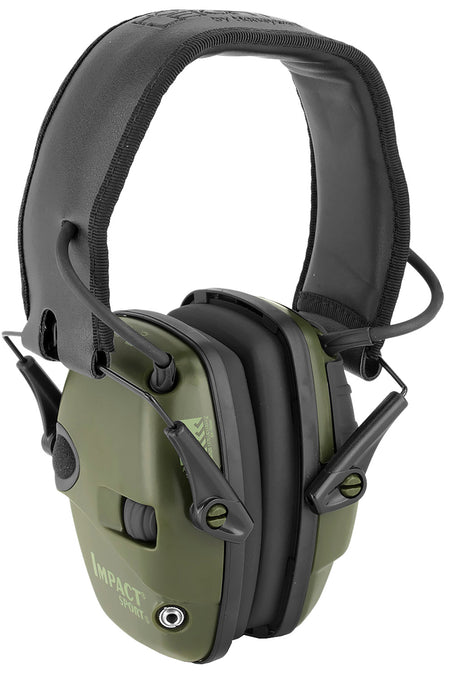Impact Sport Electronic Muff 22 dB Over-the-Head Green/Black by Howard Leight R01526