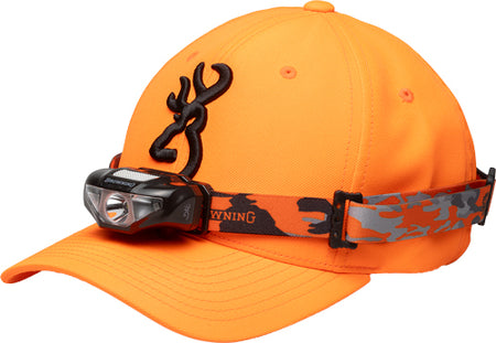 Browning Cap Headlamp Combo Blaze Orange 100-Lumen Light
