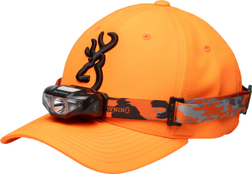 Browning Cap Headlamp Combo Blaze Orange 100-Lumen Light