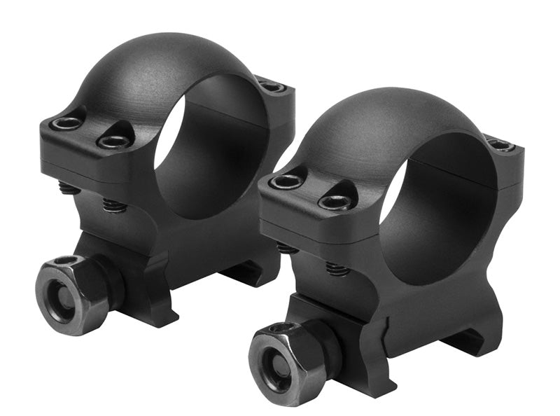 VISM Hunter 1" Scope Ring Set - 0.9 Inch Height, Black Finish