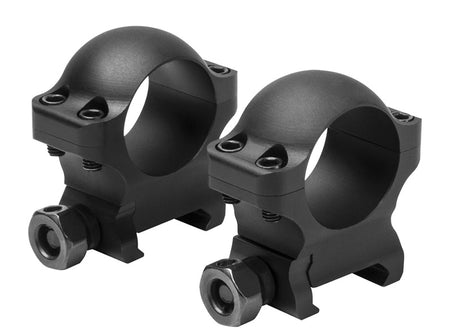 VISM Hunter 1" Scope Ring Set - 0.9 Inch Height, Black Finish
