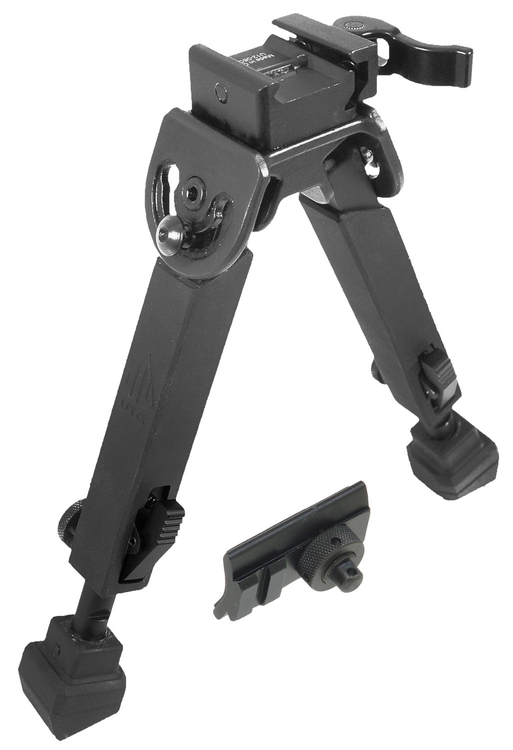 UTG TLBP20QA Metal Armored Bipod Quick Detach Black 6-8.5"