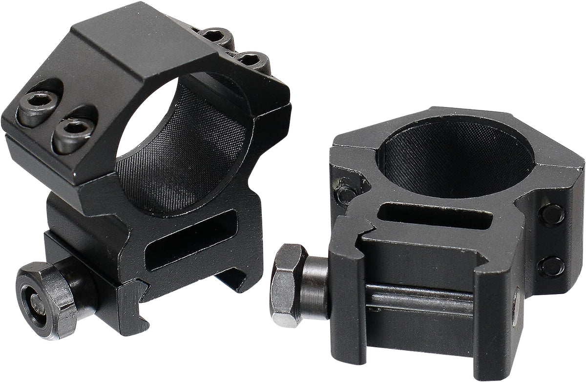 UTG RGWM25M4 Accushot 1 Inch Medium Scope Rings Black Anodized Aluminum