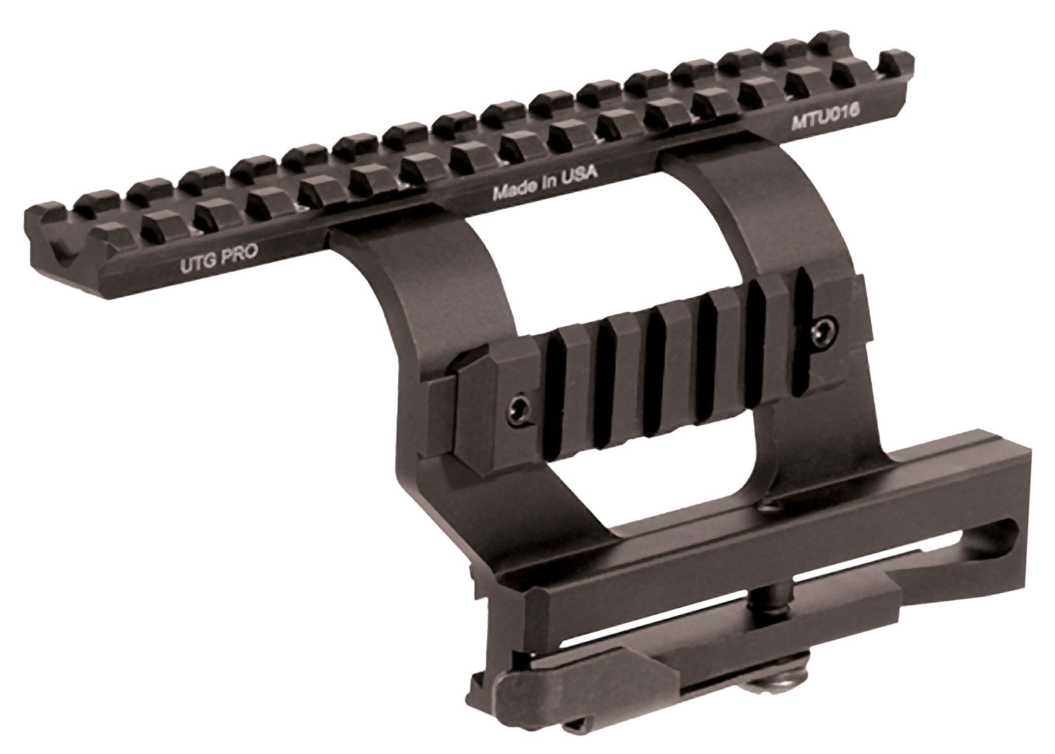 UTG Pro AK Side Mount Quick-Detach 16-Slot Rail Black