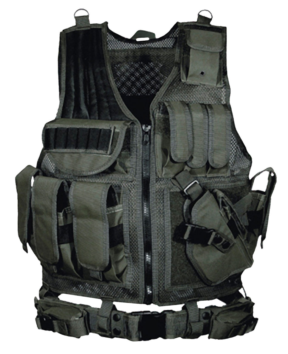 UTG PVCV547BT Adjustable Tactical Vest Black Polyester - OSFA