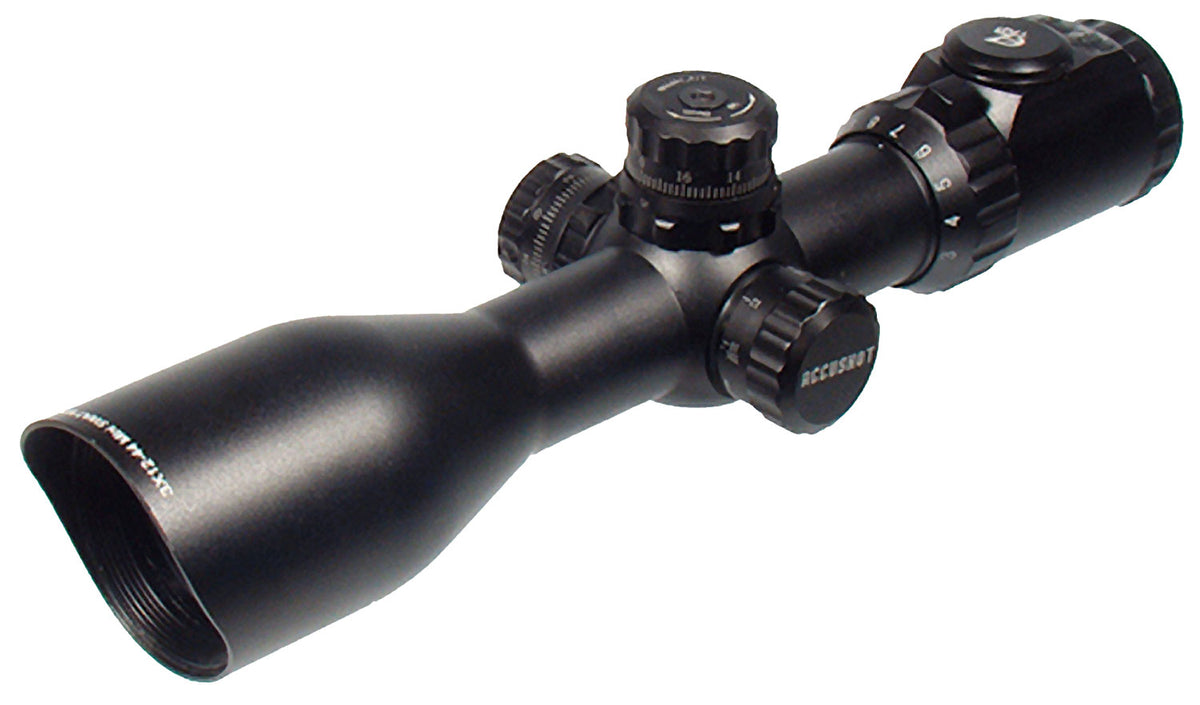 UTG Accushot 3-12x44mm 30mm Tube Illuminated R/G Mil-Dot Reticle Rifle Scope SCP3-UM312AO